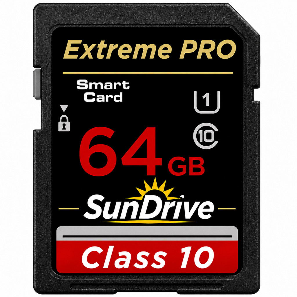 Cartão de Memória SD 64GB Classe 10 Alta Velocidade para Câmeras Digitais e Filmadoras HD