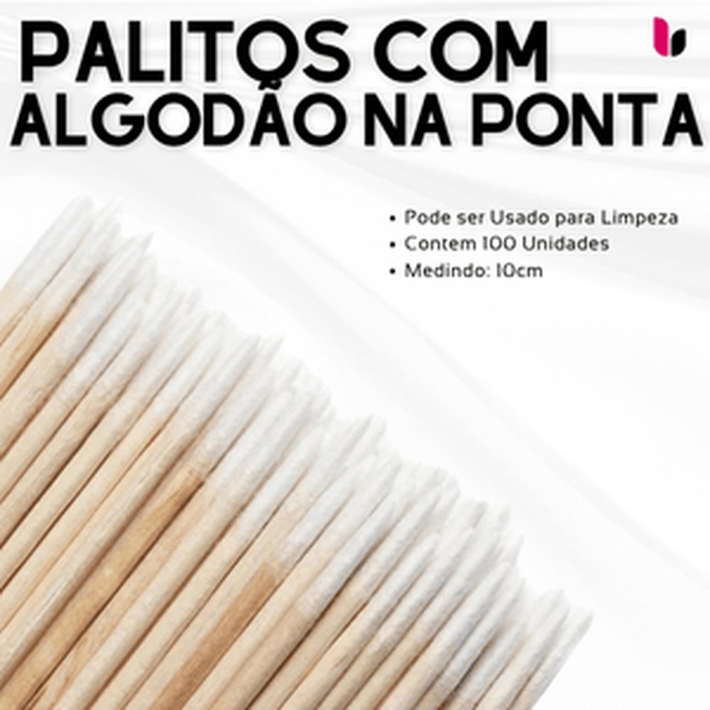 Palito com Algodão para Limpeza