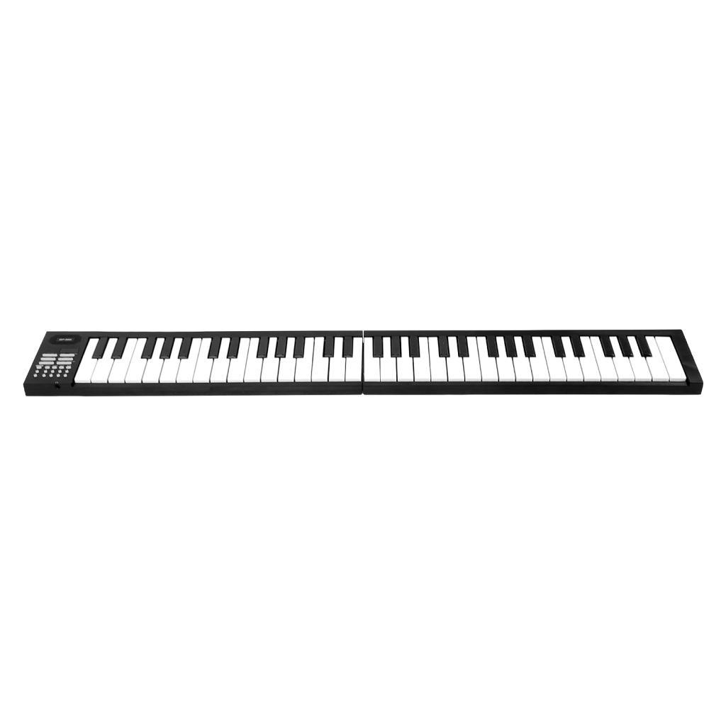 photop-BR Teclado eletrônico dobrável de 61 teclas Piano digital portátil com bolsa de transporte 16 tons 100 ritmos 25