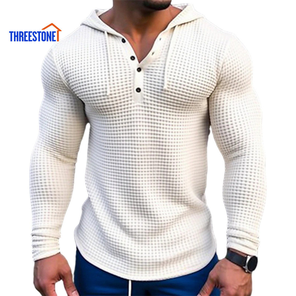 Breathable Long-sleeve Men Top Winter Hoodie Men's Spring Autumn Sweatshirt Slim Fit Long Sleeve Pullover Casual Solid C