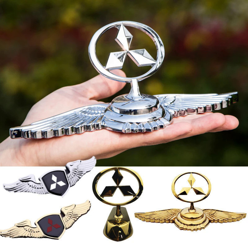Para Mitsubishi ASX Lancer Pajero Canter Outlander L200 Airtrek Mirage Delica Shogun Montero Eclipse Adesivo de Emblema
