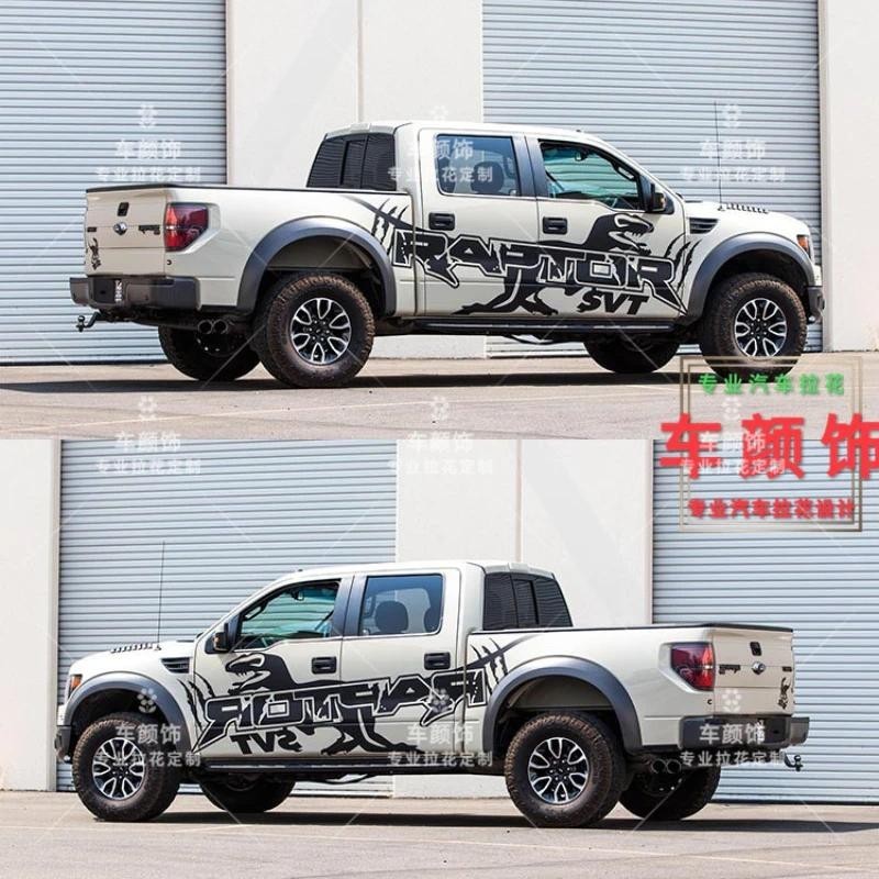 Para Ford Raptor F150 Adesivo De Carro Aparência Decoração Modificado Picape Dinossauro Corpo Decalques Vinil Filme Aces