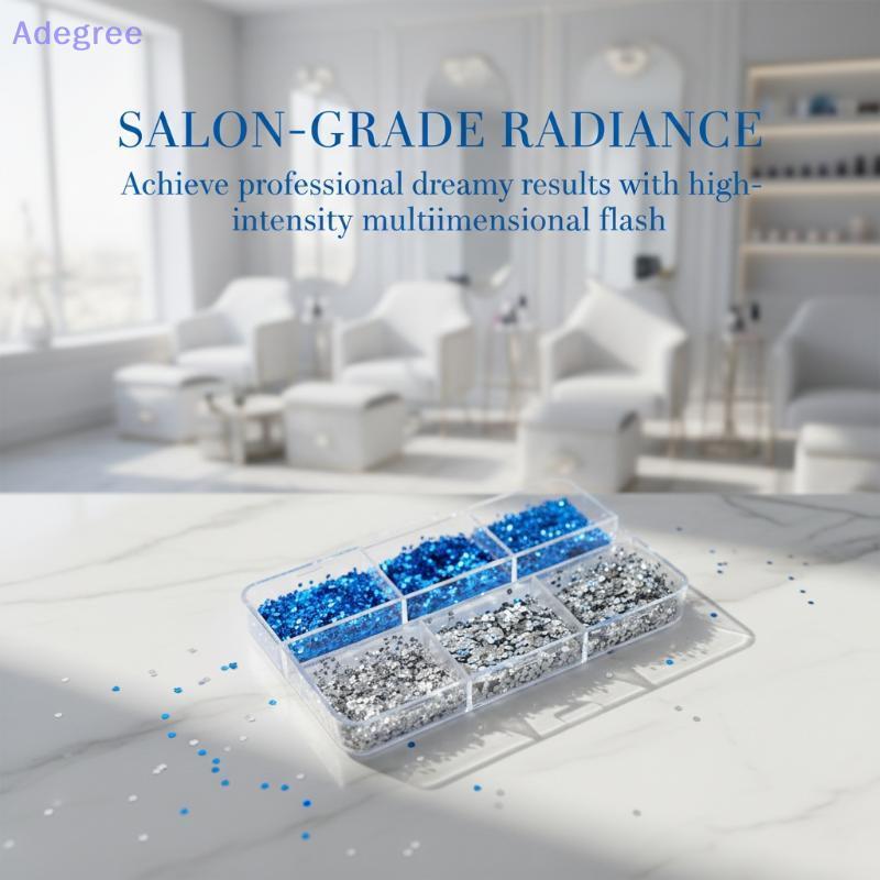 Adegree 1mm Mini Estrela Espumante Prego Glitter Pentagrama Decoração De Unhas Design De Salão De Beleza Acessórios Fofo