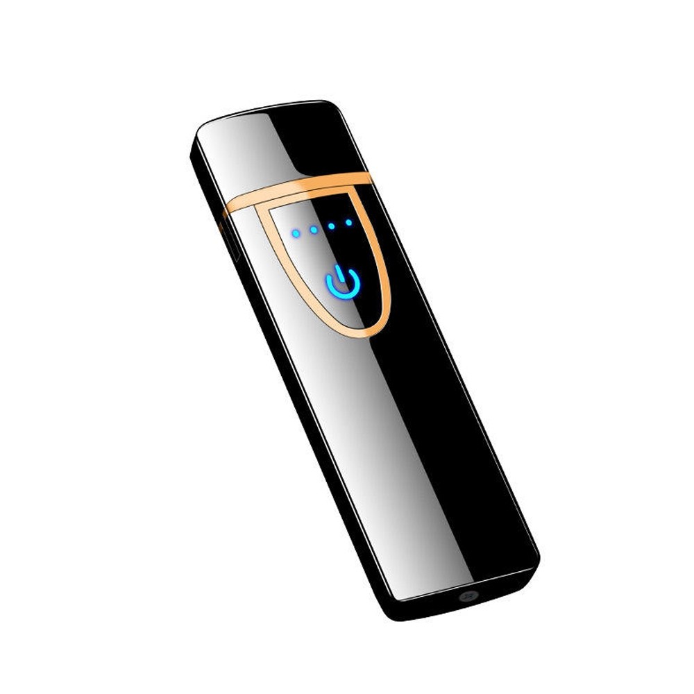 Isqueiro Elétrico Recarregável USB Touch Sem Chama à Prova de Vento
