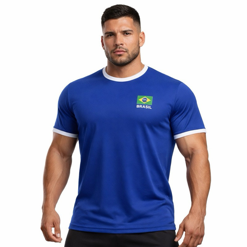 Detalhes do Camiseta Brasil Dry Fit Copa 2026 Masculina Unissex Esportiva