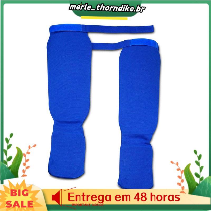 Equipamento De Proteção De Karatê Azul Caneleiras De Treinamento De Boxe Luta De Taekwondo E Protetores De Peito Do Pé
