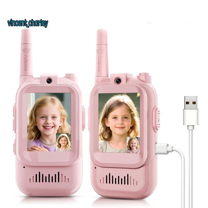 [vincent_c] Walkie Talkies De Vídeo Para Crianças Recarregáveis Jogos Familiares , Camping , Caminhadas