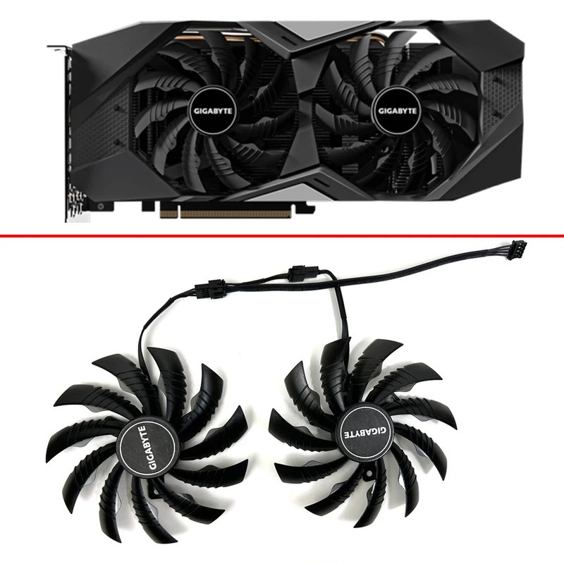 Novo 95MM 4PIN PLD10010S12HH GTX1660Ti GTX 1650 Para Gigabyte RTX2070 RTX 2060 SUPER 2070 WINDFORCE OC Placa De Vídeo Ve