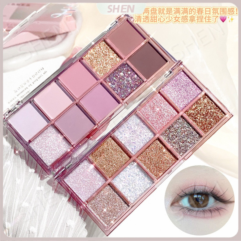 Luar fantasia paleta de sombras dez cores fosco perolado polarizado fino piscando paleta de cimento delicado desenvolvim