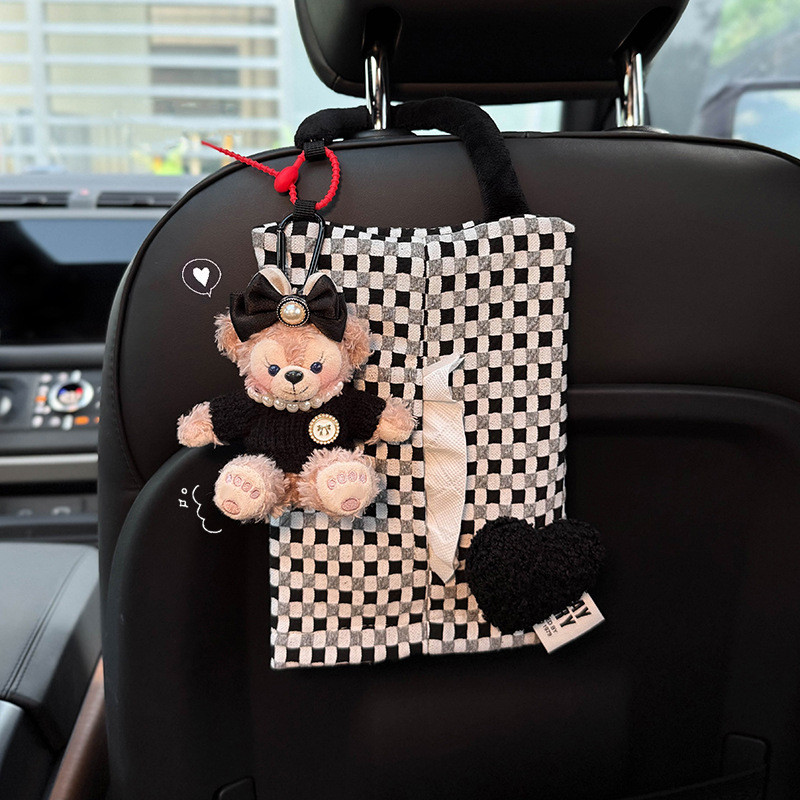 Shirley May Duffy Bolsa de tecido para carro, bolsa suspensa, caixa de papel para carro, armazenamento de assento de car