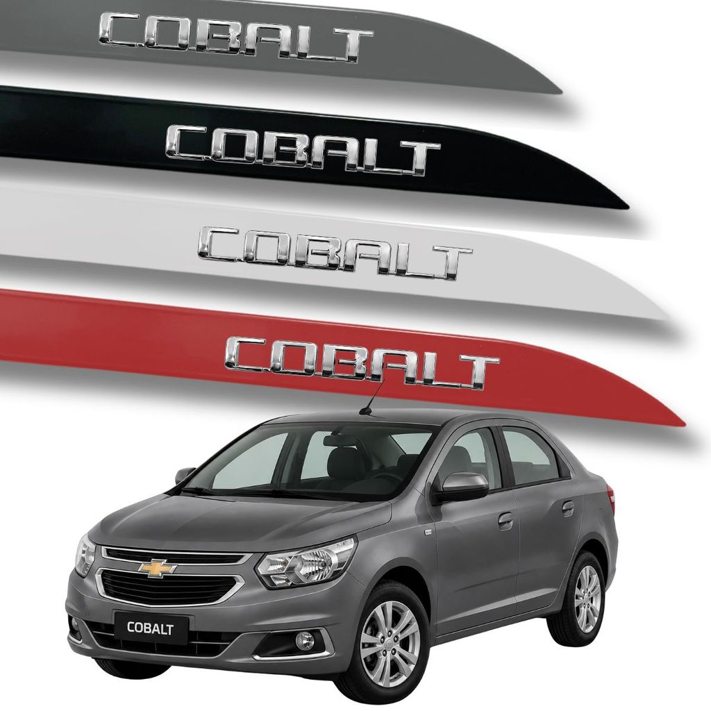 Jogo Friso Slim Lateral Chevrolet Cobalt Nome Relevo Cromada