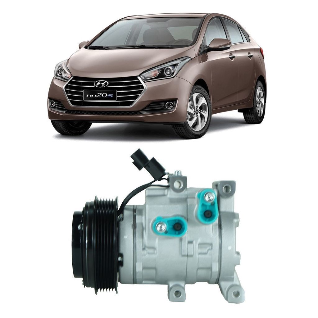COMPRESSOR PARA HB20 1.6 2012 2013 A 2019 977011S200 DENSO 161YN4371901060RC CD FILIAL ES