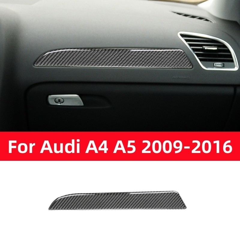 Para Audi A4L A4 B8 2009-2016 Q5 2009-2017 A5 2008 Acessórios De Fibra Carbono Interior Instrumento Do Carro Mesa Guarni
