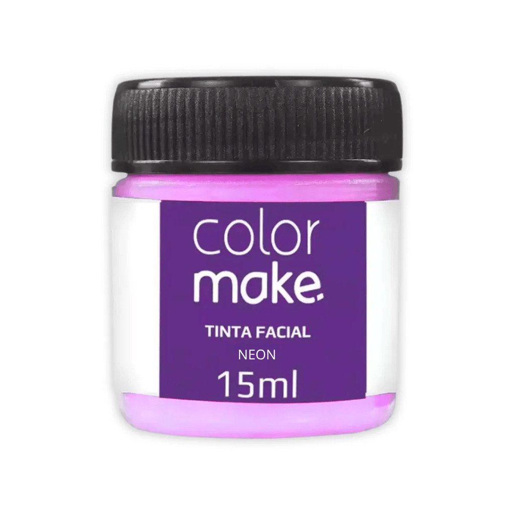 Tinta Facial Pink Neon Fluorescente Maquiagem Artística Colormake - 15ml
