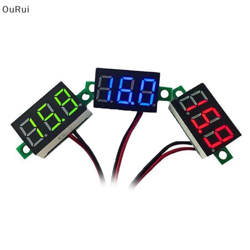 [B & C] Mini 0.36 Polegada DC4.5V-30V Digital Vermelho Verde Azul LED Painel Medidor De Tensão Voltímetro Tester De Moto