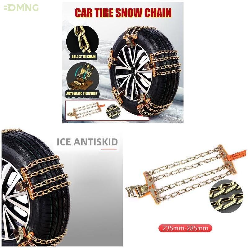 Corrente De Pneu De Aço Para Estrada De Lama De Neve-Carro Com Roda De Cinto Antiderrapante