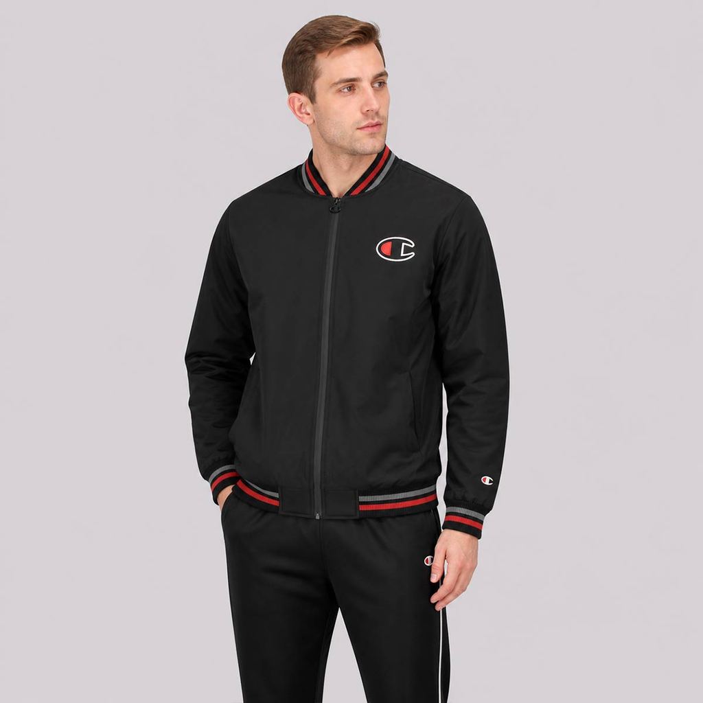 Jaqueta Champion Bomber Logo Patch Preta