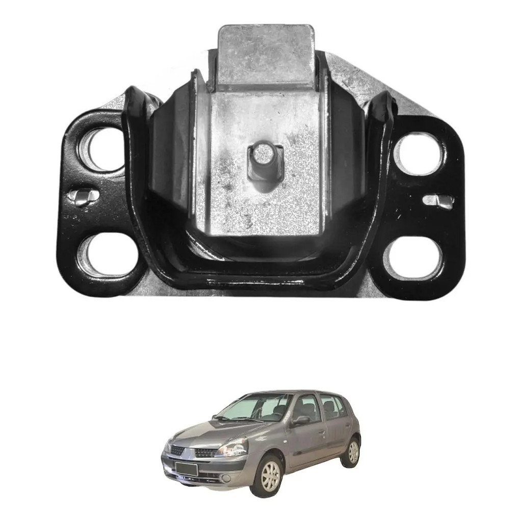 Coxim Direito Do Motor 4 Furos Clio 2001 A 2017