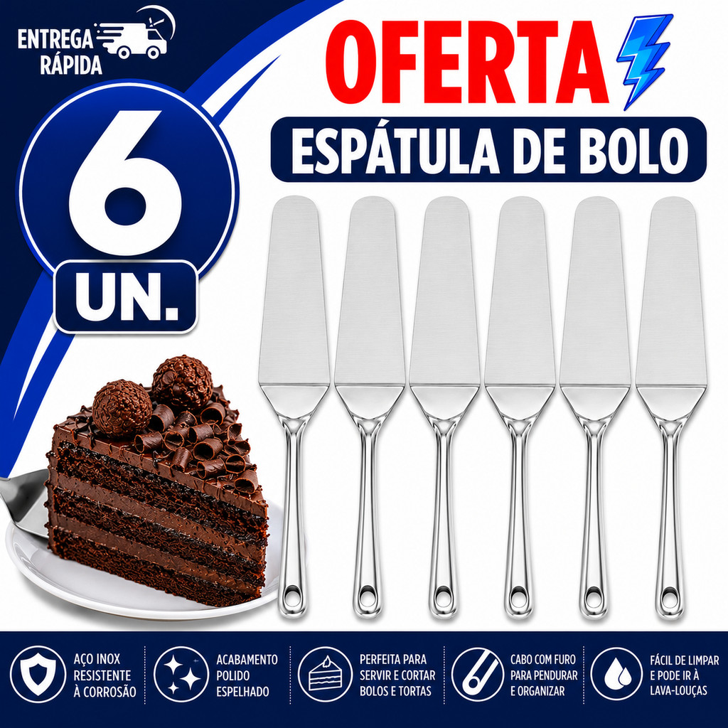 ESPÁTULA PARA SERVIR BOLO TORTA E DOCES EM INOX PEGADOR CULINÁRIO UTILIDADES DOMÉSTICAS