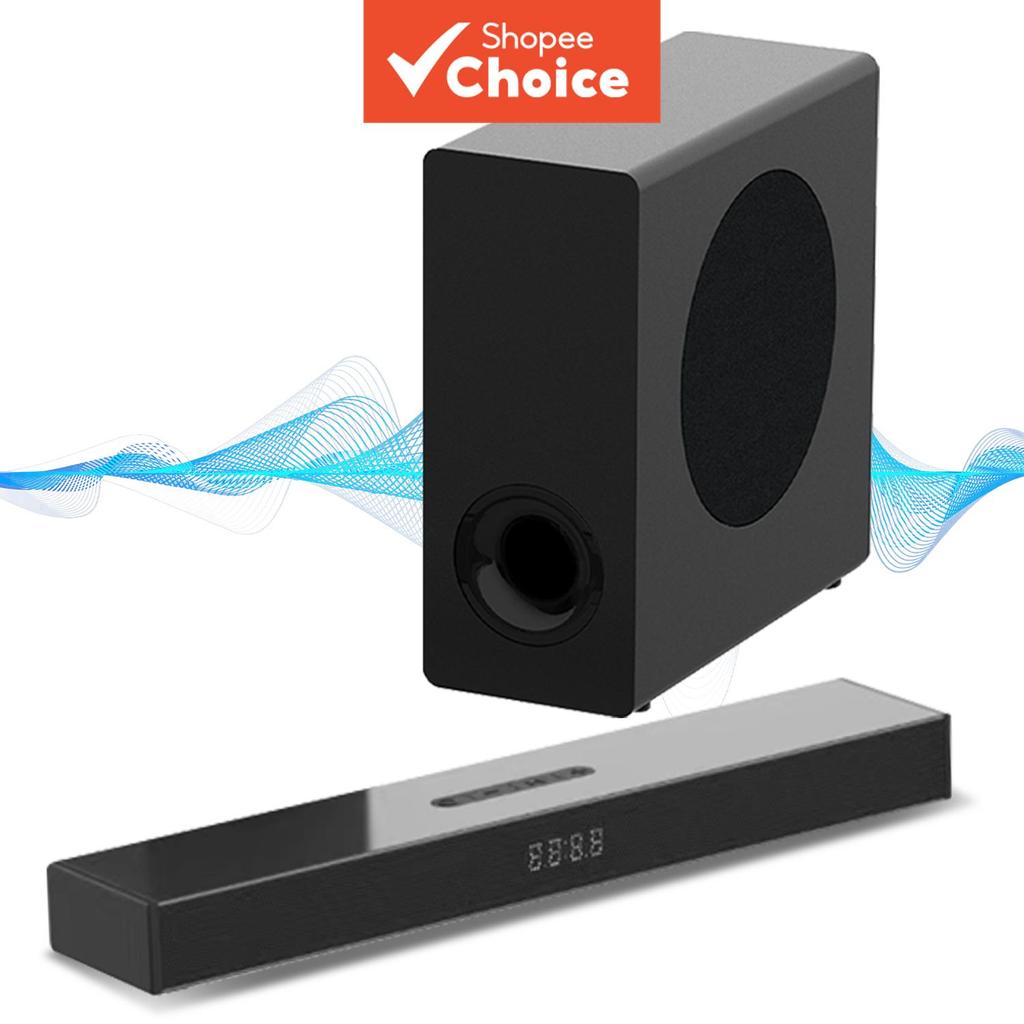 Soundbar Sem Fio Bluetooth 5.3 TV Alto-Falante Estéreo 3D Surround Deep Bass Modo Duplo Home Theater