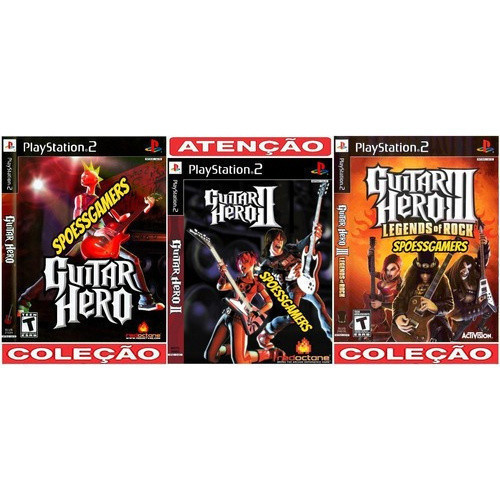 PS2 Guitar Hero 1, 2 E 3 Coleção (3 )  Patch kit kit Promoçã0