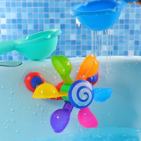 Banheira infantil, brincadeiras, moinho de vento, chuveiro de banheira, conjunto de brincadeiras aquáticas