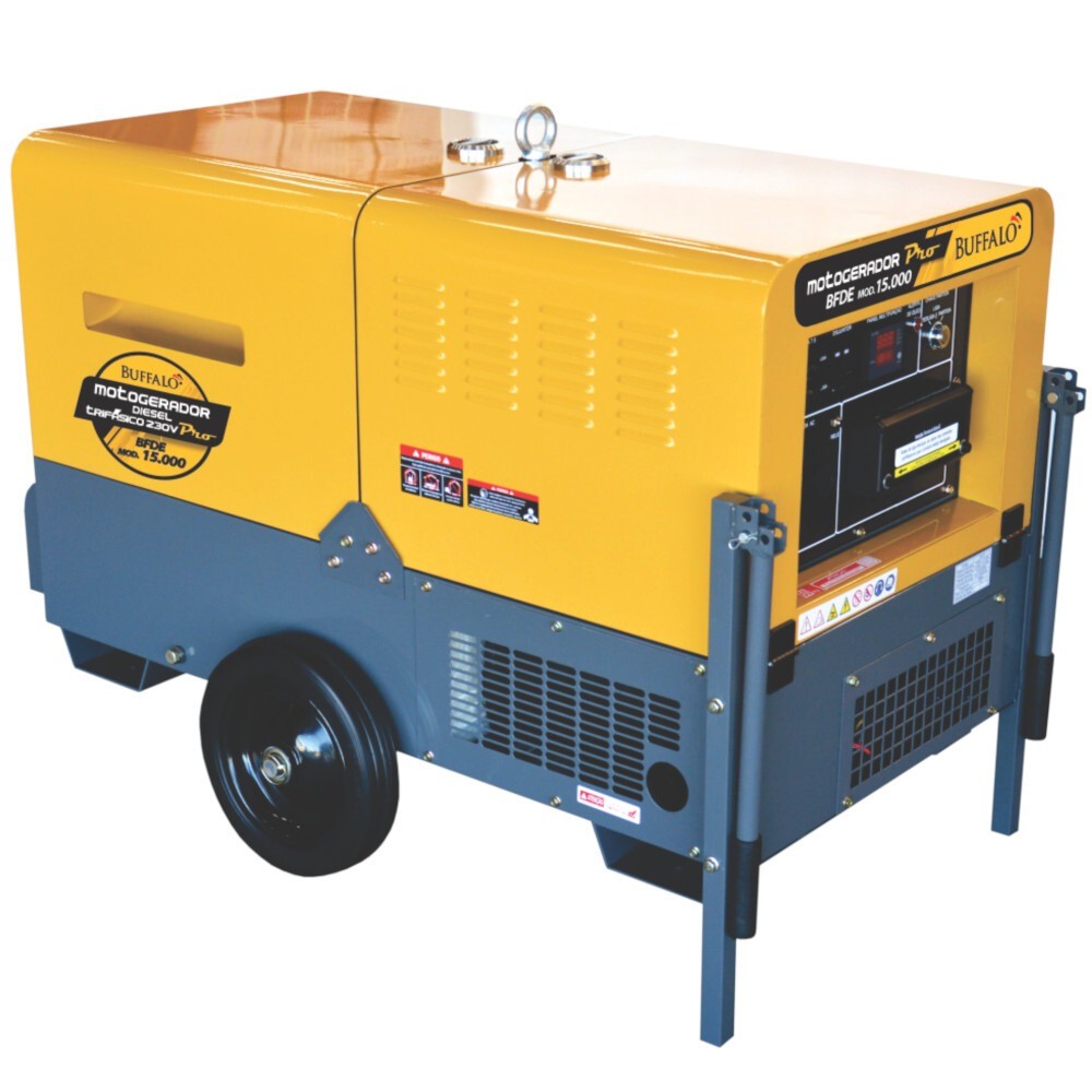 Gerador de energia 15 Kva a diesel partida elétrica trifásico BFDE 15.000 - Buffalo
