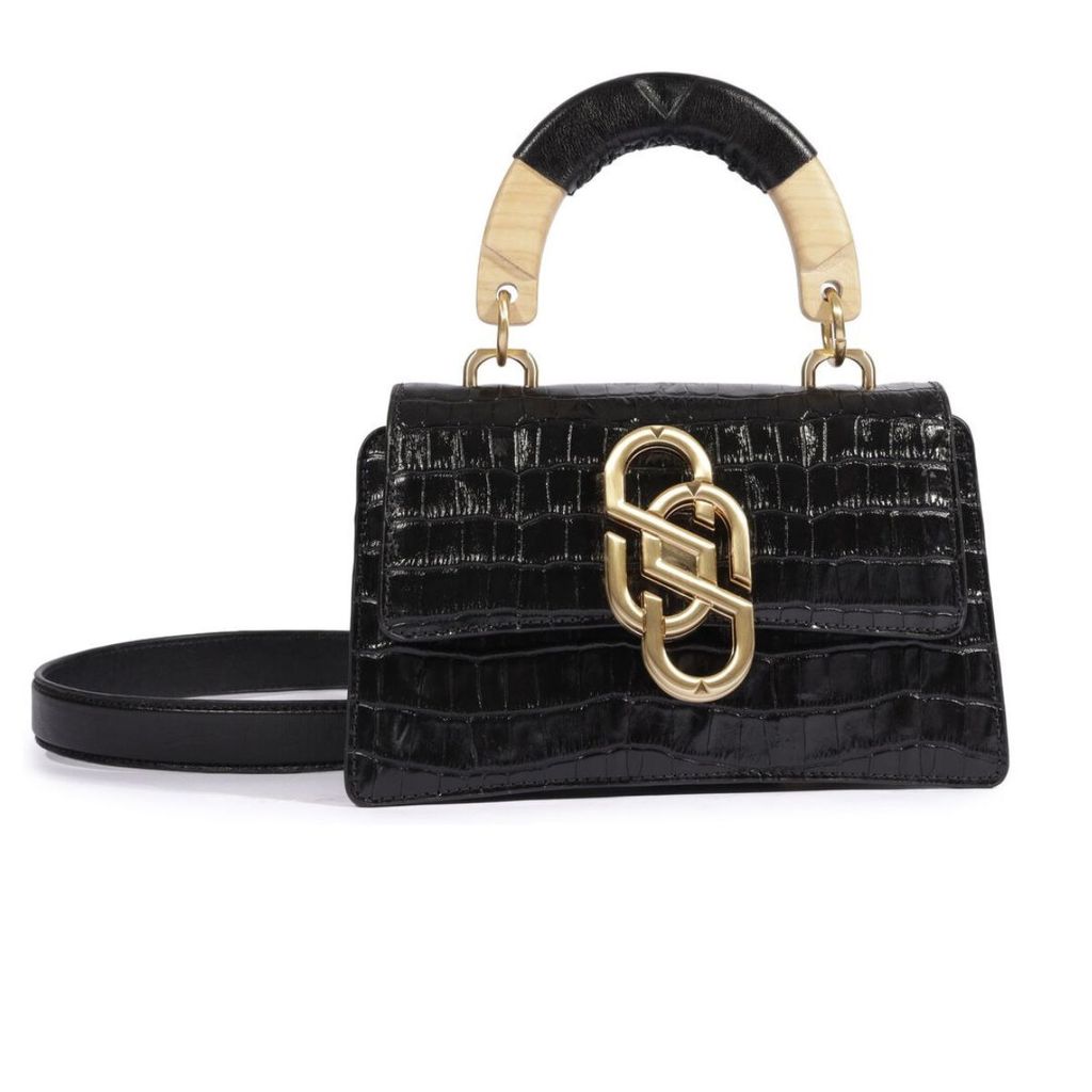 Bolsa Social Croco com Alça Transversal Lançamento Schutz