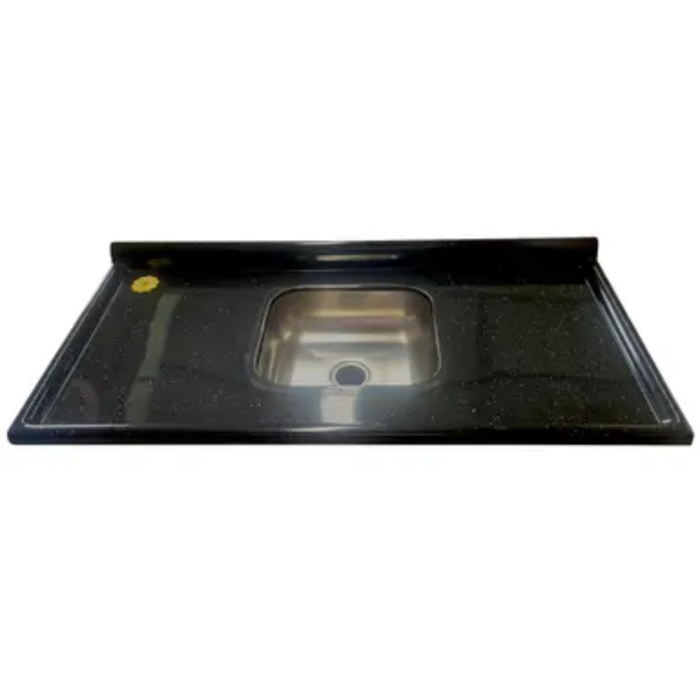Tampo de Pia Marmore Sintético Cuba Inox 120cm Rorato