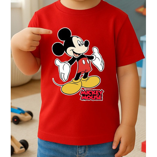 Camiseta Infantil Mickey Mouse Disney Infantil Festa Aniversário Elegante