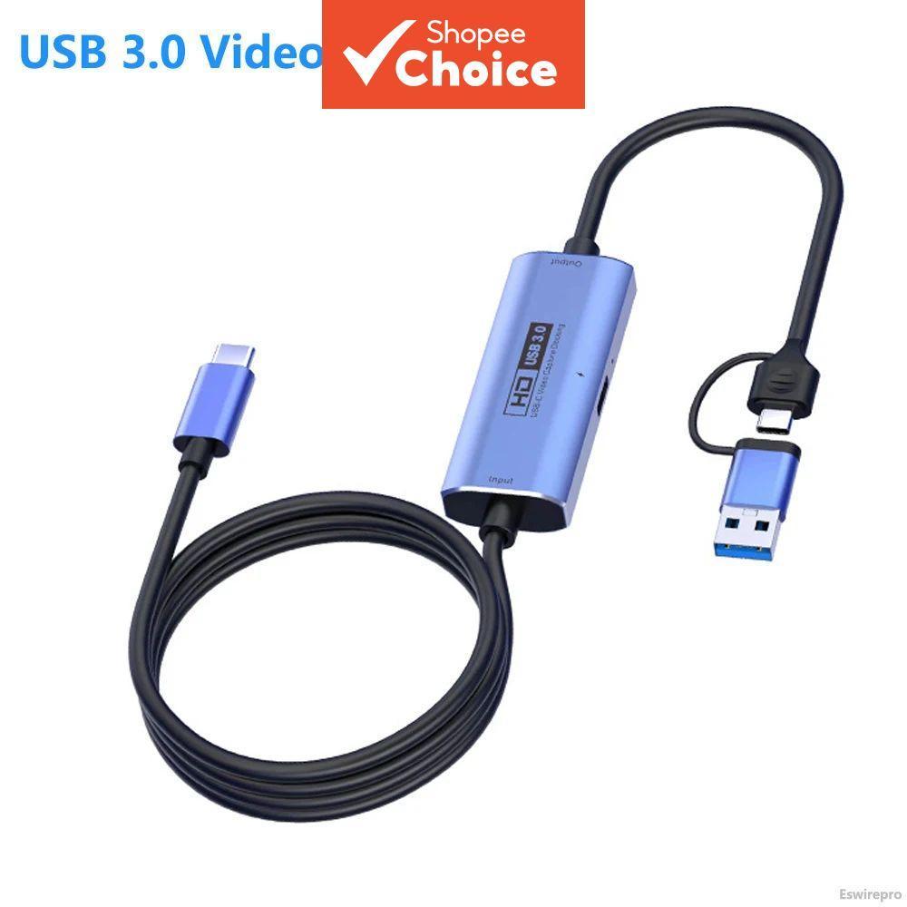 Placa de captura de vídeo USB-C HDMI para transmissão ao vivo, compatível com Nintendo Switch, Steam Deck e PS5