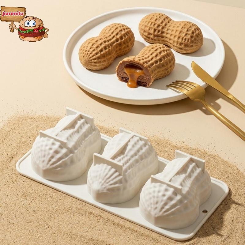 Molde Essencial De Silicone De Amendoim De 3 Células Jiarenitu Para Assar Em Casa , Mousse De Chocolate E Arte De Pastel