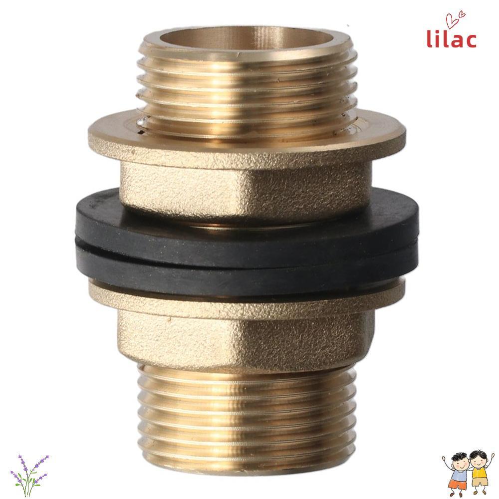 Adaptador De Tubo LILAC , Encaixe De Anteparo Macho G1/2 G3/4 G1 De Latão , Tanques De Água Com Conector , Tom Dourado