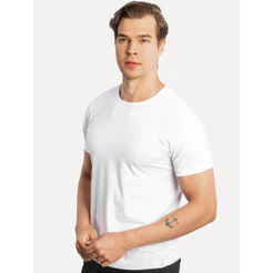 Camiseta Sergio K Masculina Basic Front White Logo Original Branca