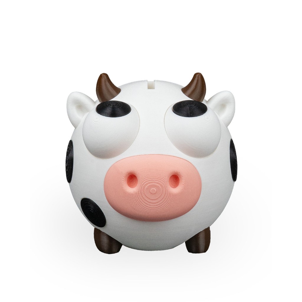 Cofrinho Vaquinha Moo-ney Saves | Cofre de Moedas Decorativo Impresso em 3D