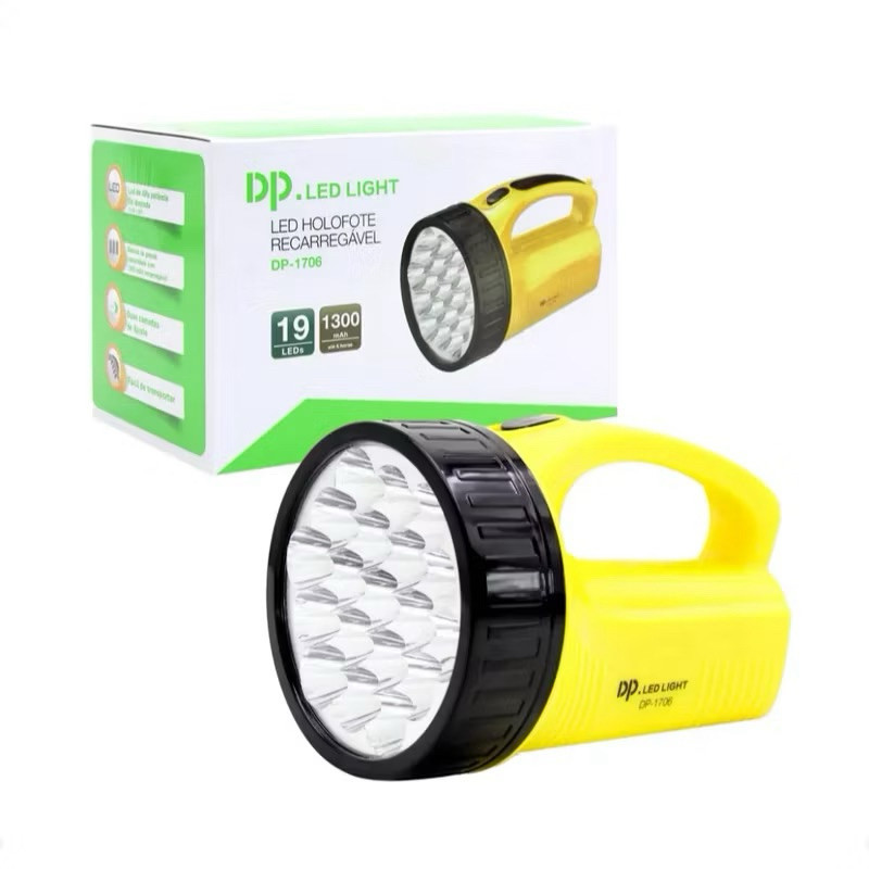Lanterna led holofote recarregável DP DP-1706 Camping
