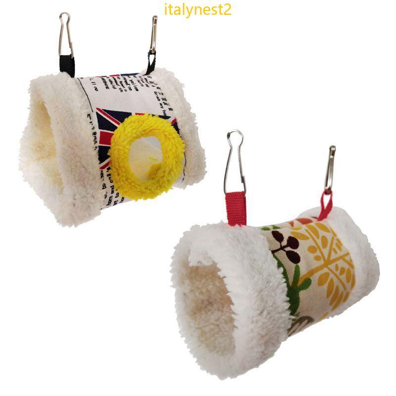Billy Papagaio Aconchego Cabana Pássaro Ninho Quente Pelúcia Tenda Cama Inverno 2 Ganchos Metal Para P