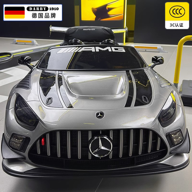 Carro elétrico infantil Mercedes-Benz AMG pode sentar pessoas carro de quatro rodas carro esportivo para bebês carro de