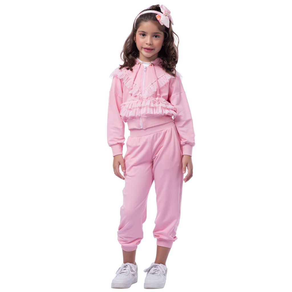 Conjunto Kukixo Encanto em Camadas - Rosa