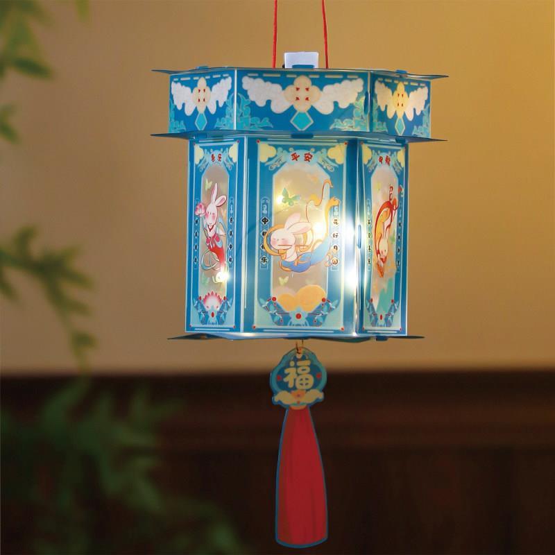 Ano novo andando lanterna crianças portátil chinês antigo ao ar livre diy luminosa caseiro palácio lanterna noite mercad
