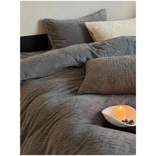 Outono inverno fosco leite velo-Muji cama de quatro peças colcha capa lençol Coral velo engrossado mais velo