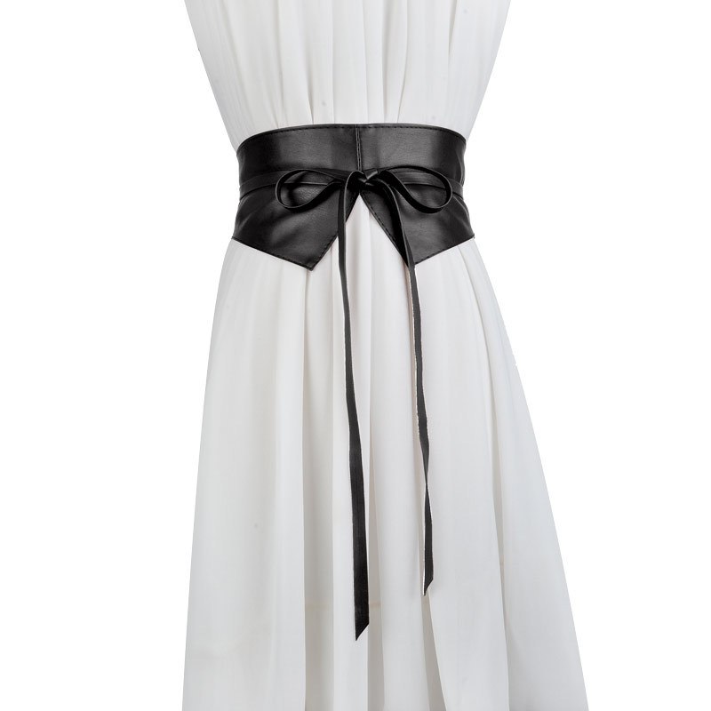 Cinto largo feminino cinto dois círculos atado amarrado cinto feminino vestido decorativo casaco de pele cinto feminino