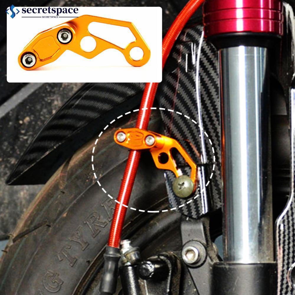 SECRETSPACE 1Pc Universal CNC Motocicleta Clipe De Mangueira Freio Modificado Óleo Linha Braçadeira Protetor Liga Alumín