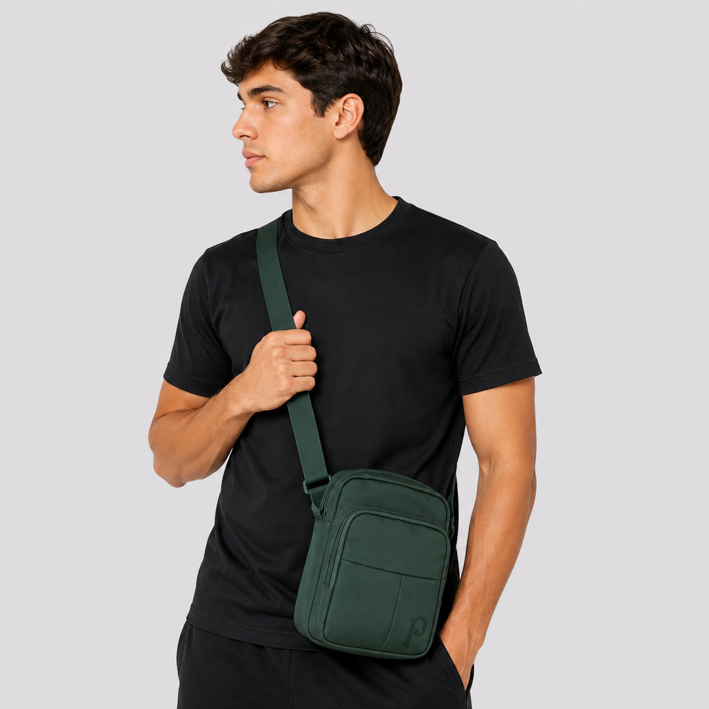 Bolsa Transversal Palmeiras Cross Hydroblock Verde Escuro