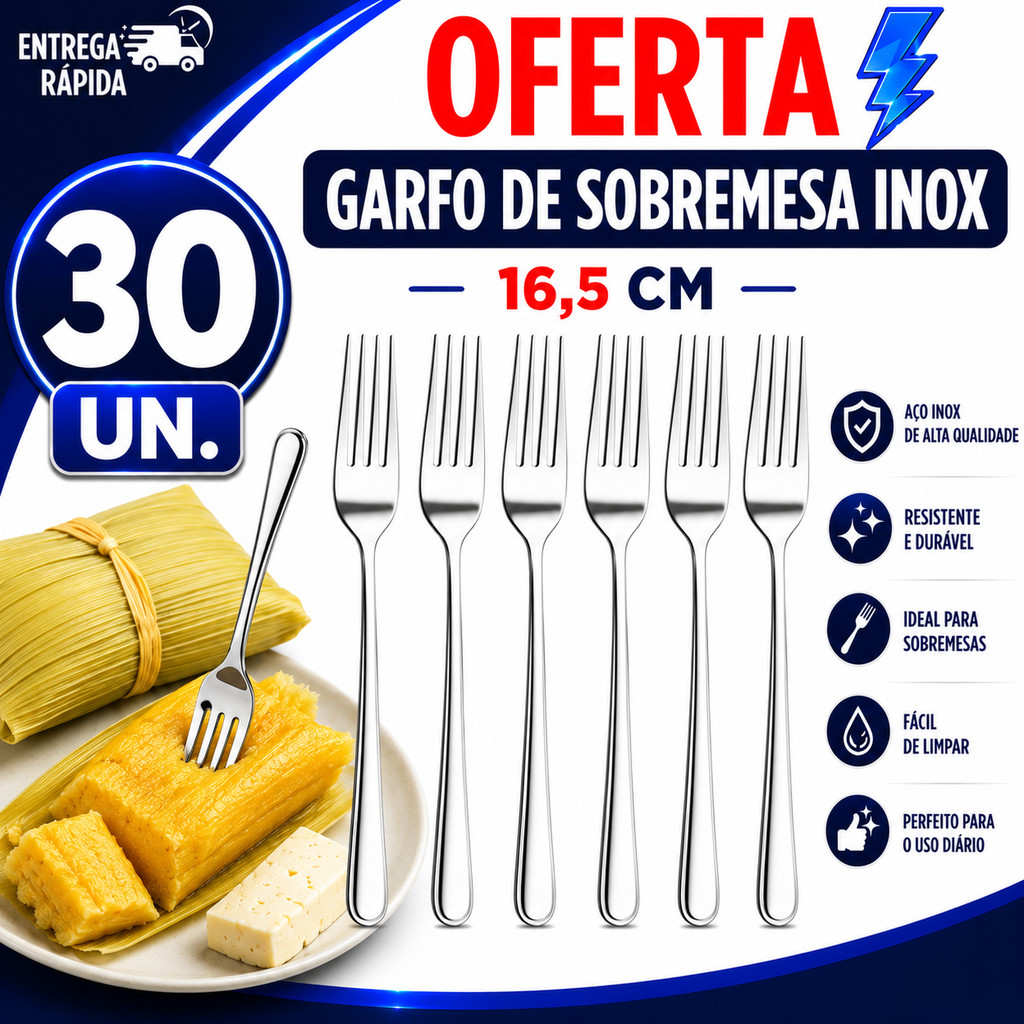 GARFO DE SOBREMESA PARA CURAU PAMONHA COCADA E DOCES TÍPICOS