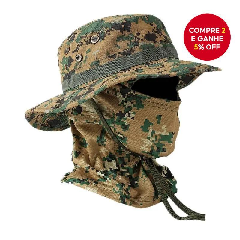 Balde Ao Ar Livre Chapéu Balaclava Conjunto Proteção Solar Pesca Caminhadas Tático Máscara Facial Capa De Cabeça Complet