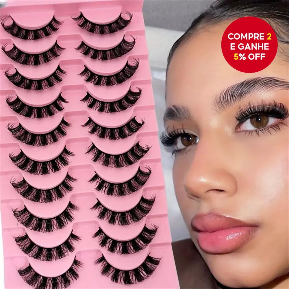 Cílios Postiços Estilo Russo 10 Pares , Mistura Macia E Fina Enrolada Em Dd , Olhos Dramáticos Volumosos