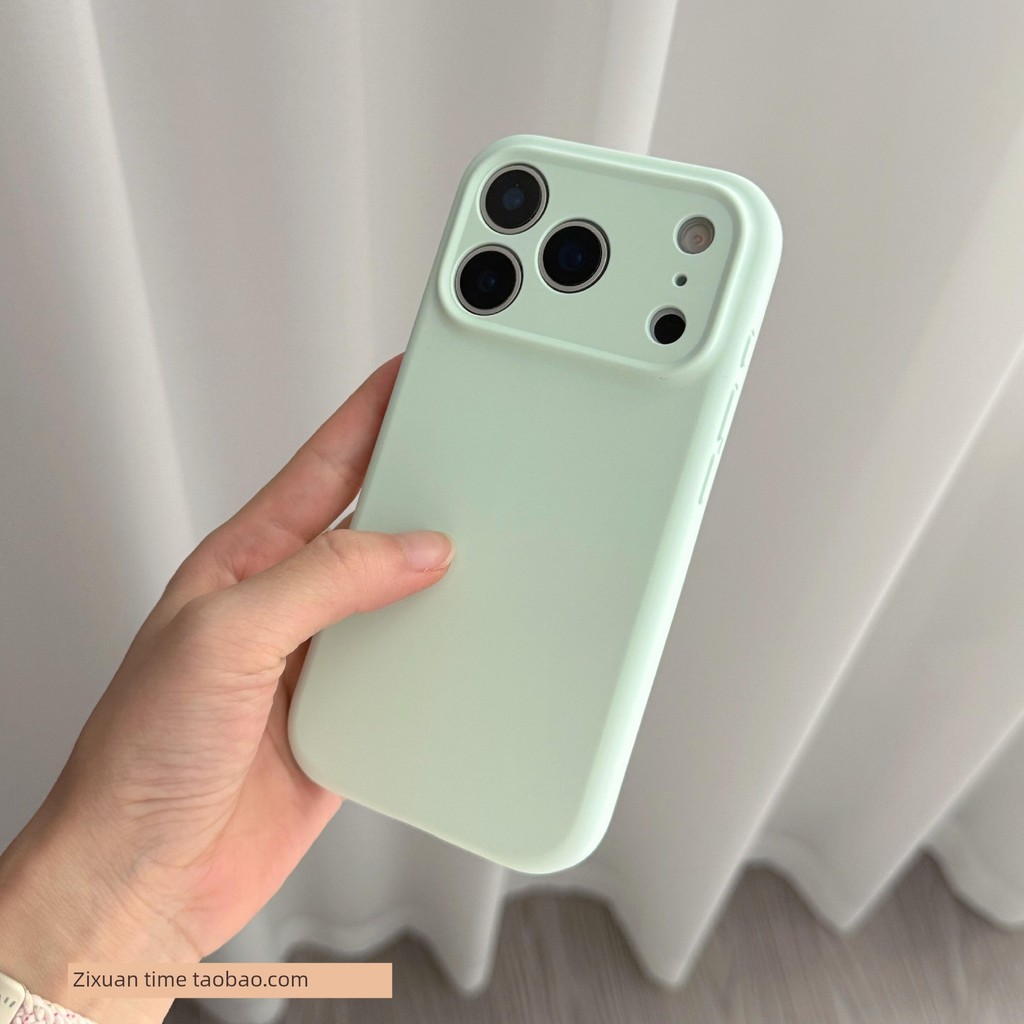 Capinha importada para iPhone Capinha para iPhone Capinha silicone líquido Nicho Art Style Verde Claro Adequado para App