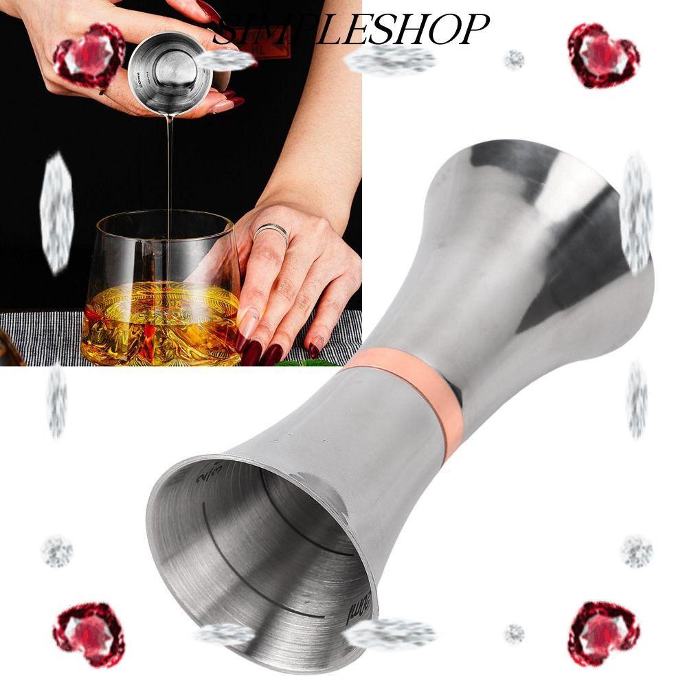 Jigger De Extremidade Dupla SIMPLESHOP , Coquetel Em Escala De Aço Inoxidável , Mini Copo Medidor De Licor