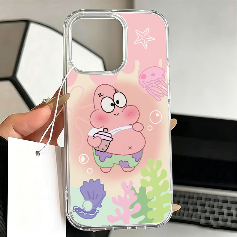 Capa Para Samsung S24 Plus S23 FE S23 Ultra S21 S22 S20 A56 A55 A54 A16 A15 A35 Bonito Bob Esponja Caso